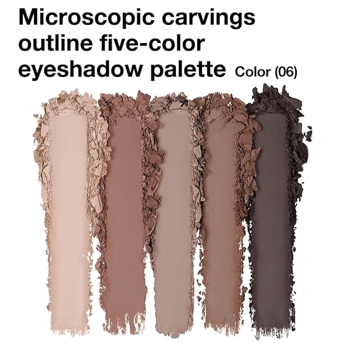 5 Colors Matte Nude Eyeshadow Makeup Palette, Nude Brown Cocoa Taupe Ebony Black Smokey Matte Cream Mini Eye Shadow Palette Makeup for Older Women Blue Green Eye, Contour Palettes sombras de ojos