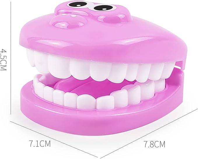 Dental Early Education Brushing Toys, 9Pcs/Set Children Role Play Toys Crocodile Early Education Cartoon Tooth Brushing Model Preschool Education Toy Dentist Game for Kids Classroom Pink