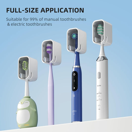 Travel Toothbrush Head Cover 2PCS, Electric Toothbrush Covers Caps, Ventilated Toothbrush Protectors Caps for Travel, Camping, Bathroom, Business, Grey