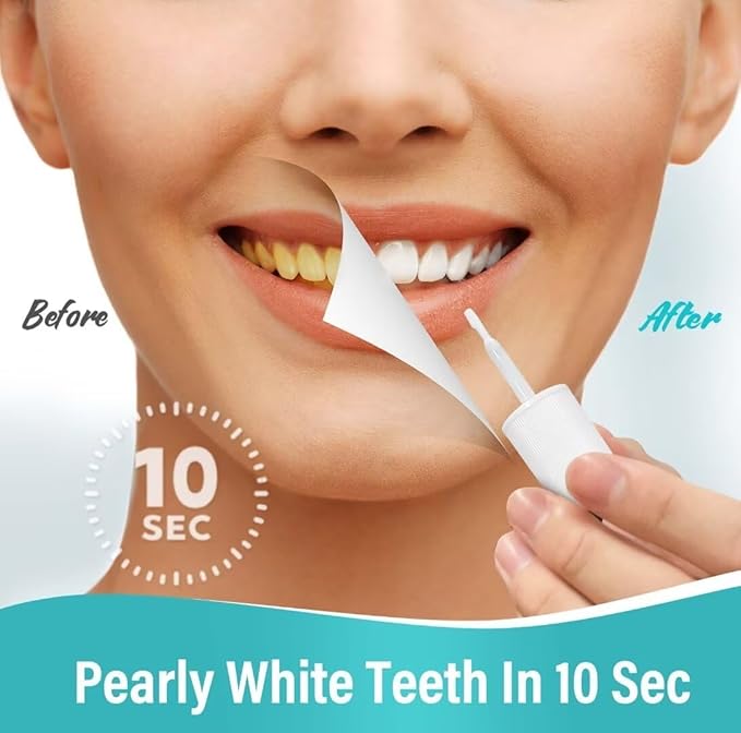 Tooth Paint, Instant White Paint for Teeth, Teeth Whitening Paint Kit, Portable Tooth Polish Uptight White, Regain Confident Smile