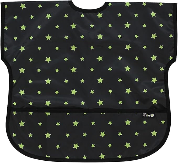 Short Sleeve Waterproof Bib for Toddlers – Easy Clean Feeding Apron for Mealtime, Daycare, Self-Feeding, Lightweight