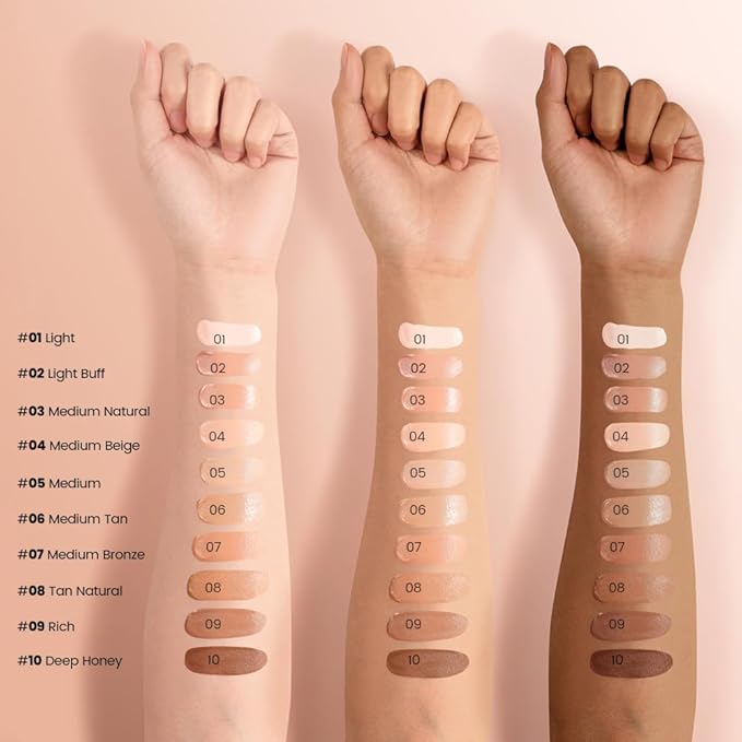 Kaely Liquid Concealer for Older Women, Under Eye Brightener Full Coverage Concealer for Dark Circles, Color Correcting Foundation Face Makeup Waterproof, Vegan & Cruelty-Free, 07 Medium Bronze