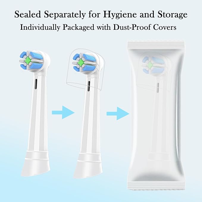 IO Replacement Brush Heads Compatible with Oral B iO Series 2-10 Electric Toothbrushes (White, 6 PCS)