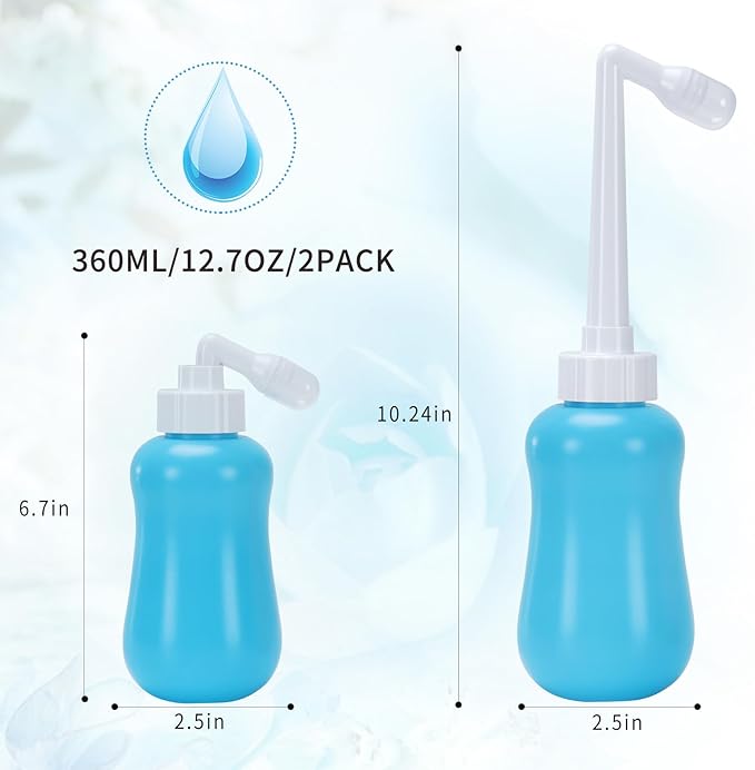 Peri Bottle for Postpartum Care, Postpartum Essentials, Feminine Care 12oz, Blue