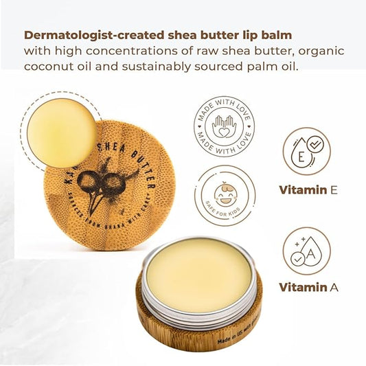 Karité Baume à Lèvres Nourishing Lip Balm - Intense Lip Moisturizer for Dry Lips, Shea Butter, Organic Jojoba & Rosehip Oil Blend, Dermatologist-Formulated & Approved, Cruelty-Free & Hypoallergenic