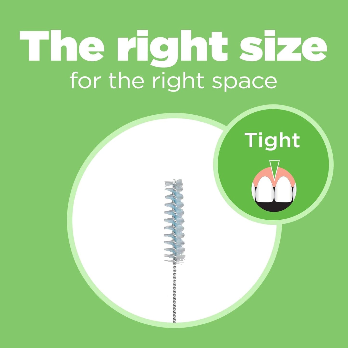 GUM Proxabrush Go-Betweens Refills - Tight - Compatible with GUM Permanent Handle -Reusable Interdental Brushes for Tight Teeth - Soft Bristled Dental Picks, 8 Count(Pack of 6)