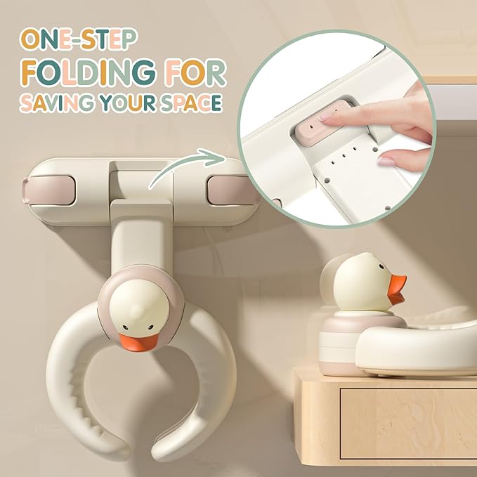 Baby Bath Stand-Baby Shower Stand Duck with Strong Suction Cups. Foldable Adjustable Bath Support for Infants Toddlers 8-36 Months, Babies Shower Gifts Soporte para Bañera de Bebé Toddler Bath Helper