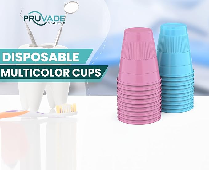 Disposable Cups | 500 Pack | 5 oz Plastic Cups, Small Bathroom Cups, Assorted Colors, Perfect for Kids