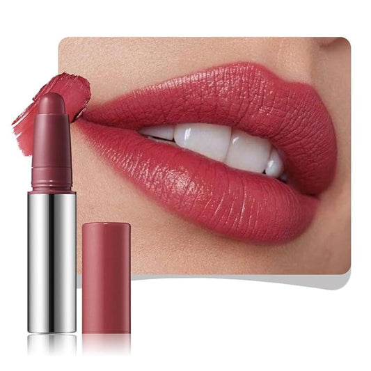 Cardinal Red Matte Lipstick Crayon - High Pigment Creamy Formula, Waterproof Long Lasting, Smooth Glide Application, Non-Sticklipstick,Ultra Thin Lightweight,Velvet Matte Lip Feel for Women 04