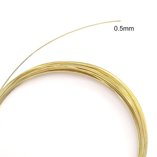 14K Gold Plated Wire 0.5mm 10 Meters Bead Cord for Bracelet Necklace Charm Beading Jewelry Making Findings