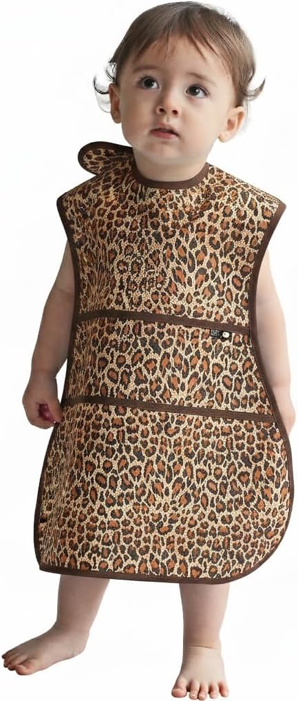 Full Coverage Waterproof Feeding Bib for Toddlers – Extra Long Apron Bib for Mealtime, Self-Feeding, High Chairn