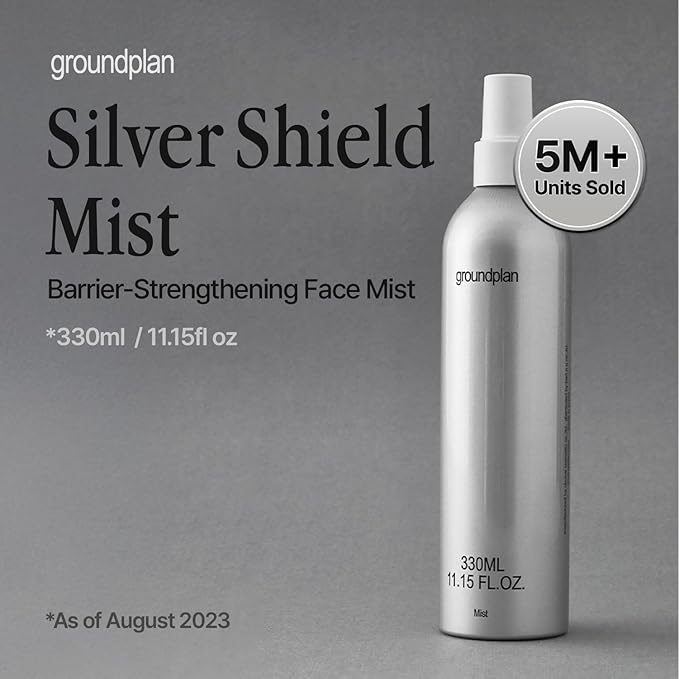 Silver Shield Mist - Facial Barrier Toner Spray, 80% Witch Hazel Water, Centella Asiatica for Skin Barrier Repair, Recovery Calming Mist for Sensitive Skin, Korean Skin Care (11.16 fl oz)
