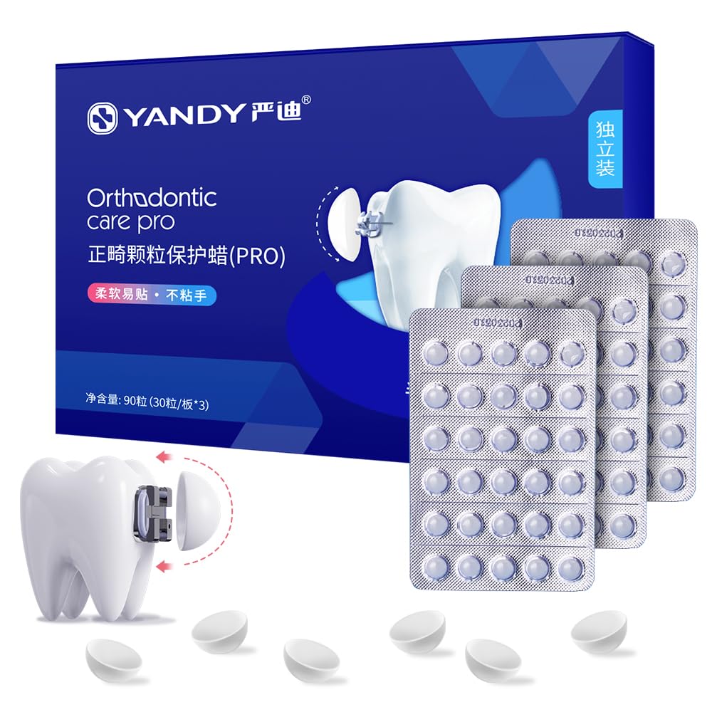 YANDY Orthodontic Wax for Braces,New Upqraded Bowl-Shape,Dental Wax,Pain Relief for Braces,90 Individually Packed, No Kneading Needed,Original Flavor,Braces Kit.