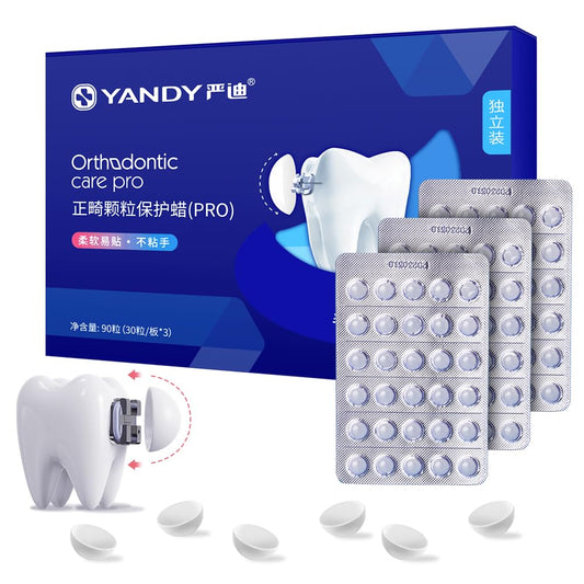 YANDY Orthodontic Wax for Braces,New Upqraded Bowl-Shape,Dental Wax,Pain Relief for Braces,90 Individually Packed, No Kneading Needed,Original Flavor,Braces Kit.