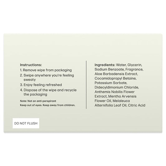 Dew Well Deodorant Wipes - Individually Wrapped Travel Wipes - On-the-Go Travel Toiletries - Natural Deodorant Formula - 50 Count, Pack of 1, Cucumber