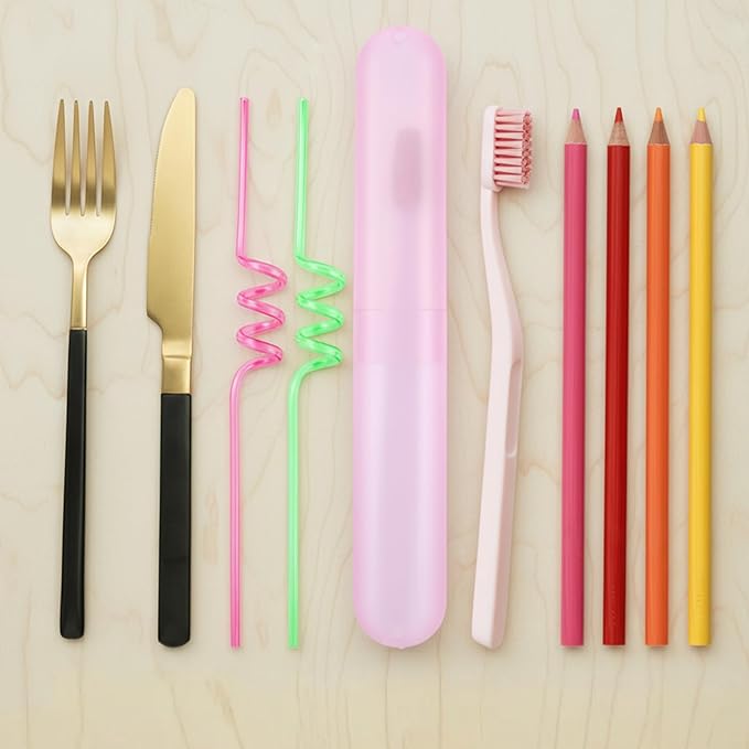 8 PCS Toothbrush Travel Case, Plastic Toothbrushes Covers Portable Tooth Brush Holder for Travel Toothbrush Holder Toothbrushes Container Protector Tooth Brush Case for Trip Camping Home Business