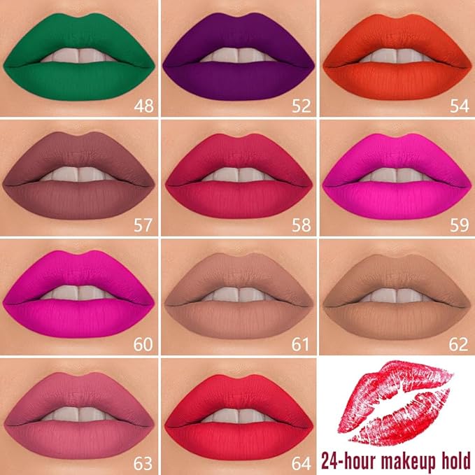 1Pcs 2 in 1 Nuetral Nude Matte Lip Liner and Liquid Lipstick Stain Makeup Set for women, Nuetral Nude Long Lasting Smudge Proof Lip Tint Matte Finish Lip Gloss for All-Day Color Hold Easy to Use 61#
