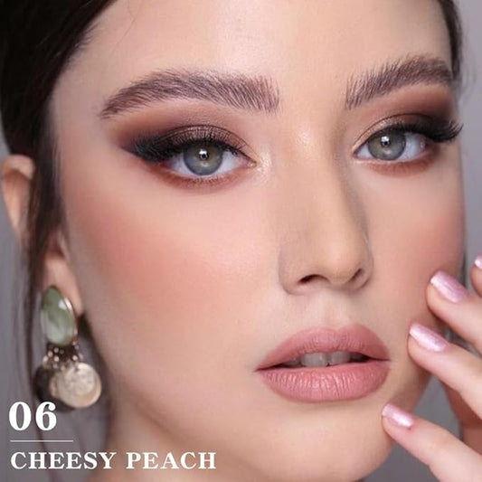 Matte Blush Powder for Cheeks, Cruelty Free Makeup – Long Lasting Natural Face Blusher Makeup, Lightweight Blendable Cheek Color Palette for Women All Skin Tones - #06 Nude Brown