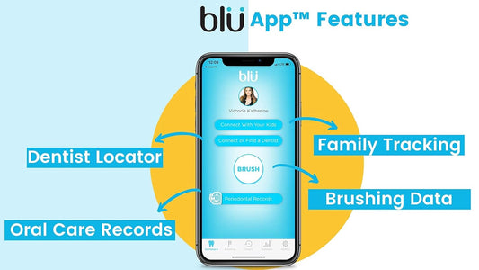 Blu Smart Bluetooth Enabled Kids Toothbrush with Live Tracking App to Teach Children Healthy Brushing Habits, Share Results with Your Dentist, Wireless Rechargeable Electric (Pink)