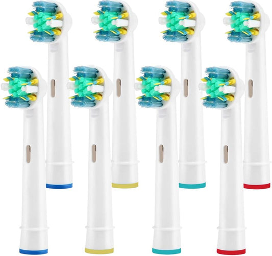 Toothbrush Replacement Heads Refill for Oral Electric Toothbrush Pro 1000 Pro 3000 Pro 5000 Pro 7000 Vitality Floss Action,8 Count with Covers