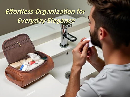 Personalized Small Toiletry Bag for Men, Minimalist Travel Toiletry Organizer Dopp Kit Water-resistant Shaving Bag for Toiletries Accessories, Door Room Essentials, Ideal Chrismas Gifts For Men