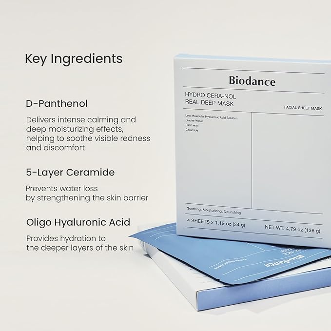BIODANCE Best Mask Duo: Bio-Collagen & Ceramide Panthenol Real Deep Mask Set, Firming, Hydrating, Face Mask Bundle for Glass Skin, Korean Skincare Set, Christmas Gift Stocking Stuffers for teen girls