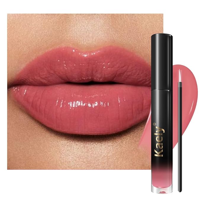 Kaely Longwear No-Budge Lipstick for Women, Highly Pigmented Liquid Lip Color Makeup, Non-Transfer Lip Gloss Stain Waterproof Smudge Proof 24 Hour, Instant Shine, Vegan & Cruelty-Free, 07 CHARMED