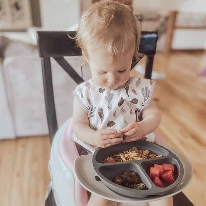 BapronBaby Root Veggies Bapron - No Neck Tie Safer Bib for Baby & Toddler - Soft Waterproof Stain Resistant - Machine Washable - Sz Baby/Toddler 6m-3T