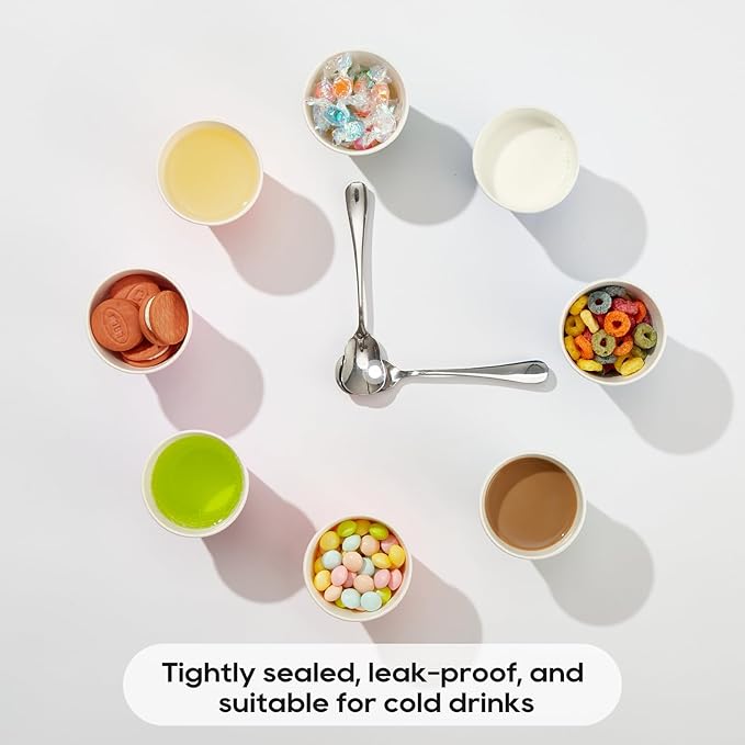 600 Pack 3 oz Paper Cups for Bathroom, Small Mouthwash Cups, Disposable Mini Bathroom Cups, Cold Beverage Drinking Cup for Water Coolers, Party, Home and Office(Dots)