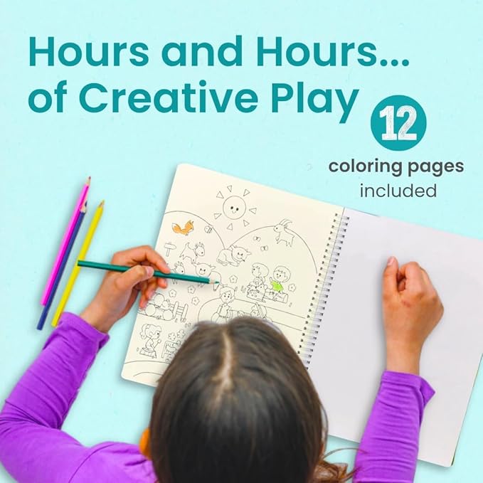 Together with You Sticker + Coloring Book (500+ Valentine's Stickers for Kids & 12 Coloring Pages) Side by Side Activity Book, Fun Road Trip Activity, Cute Craft for Boys & Girls Ages 2-4 4-8, 8-10