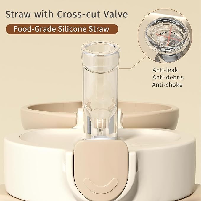 Evorie Tritan Spill Proof Toddler Straw Sippy Cup, 10 oz for Baby and Toddlers 1-3 Years Old, No Spill Straw Water Bottle with Removable Handles, Ideal for School, BPA-Free, Giraffe (NEW)