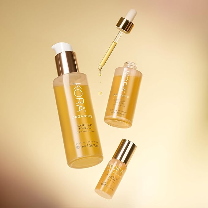 KORA Organics Noni Glow Hydrating Face Oil with Antioxidants, Nourish & Illuminate, Certified Organic, Cruelty Free, 0.34 fl oz