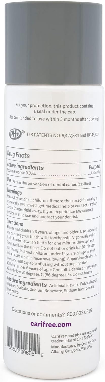 CariFree Maintenance Rinse, Grape Flavored, Anti-Cavity Fluoride Mouthwash, Dentist Recommended, Prevents Oral Decay, Freshens Breath, Alcohol-Free, Neutralizes pH (Previously CTx3)