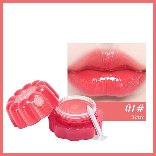 Lip Jam Pudding Pot - Multi-Use for Lips & Cheeks, Plumping & Non-Sticky Lip Gloss, Glossy Finish, All-Day Wear, Non-Drying & Blendable Formula, Natural Lip Tint and Cream Blush (0.12 fl.oz)