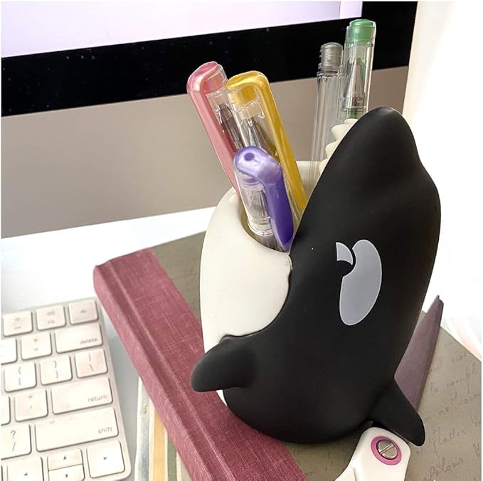 Kids Toothbrush Holder Toothbrush Organizer – Durable Silicone Animal Tooth Brush Holder – Easy to Clean Toothbrush and Toothpaste Holder – Toothbrush Holders for Bathrooms by Lily’s Home (Whale)