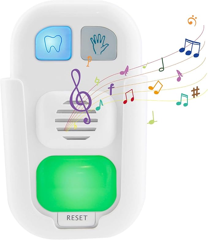 LUXSWAY Kids Musical Timer for Teethbrushing with 3 Level Volume, 20 Seconds Handwash Timer and 2 Minutes Teeth Brush Musical for Kids Training, Battery Powered Indicator LED Light