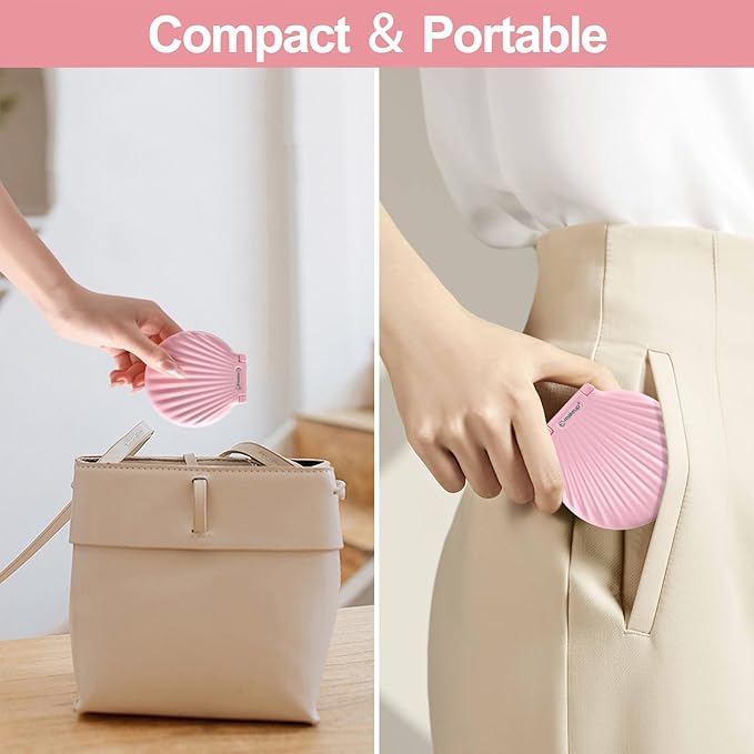 Mini Compact Mirror for Travel - 3.5" Portable, 2-Sided, Lightweight & Shatterproof, Folding Hand Held Mirror, Unique Gift for Women
