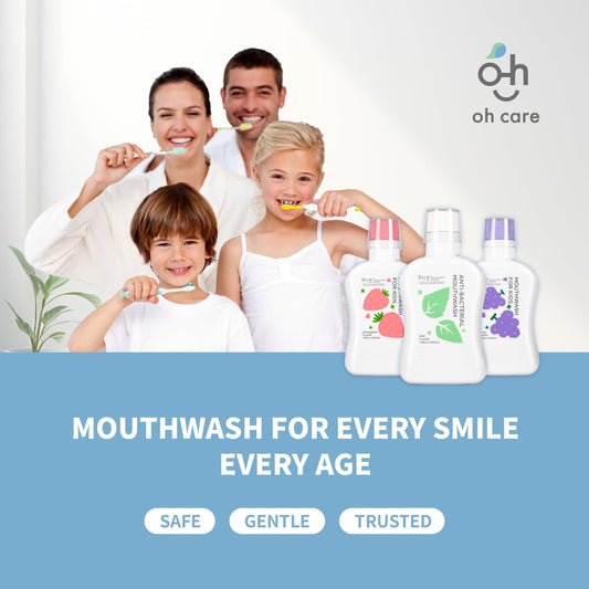 Mouthwash for Kids P113+ Peptide Anti Cavity Mouth Rinse Alcohol Free for Teeth and Gums Safe Oral Hygiene for Newborn to Toddler 11.08 fl oz (11.08 Fl oz, Mint(for Adult))