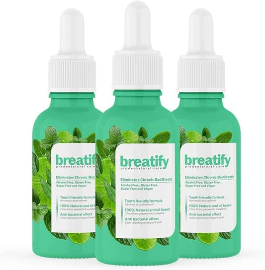 Bad Breath Eliminating Serum – Bad Mouth Smell Removing Drops – Easy to Carry and Handy Fresh Breath Oil-serum, 20 mL, 0.68 Oz (Pack of 3, 2.04 Oz)