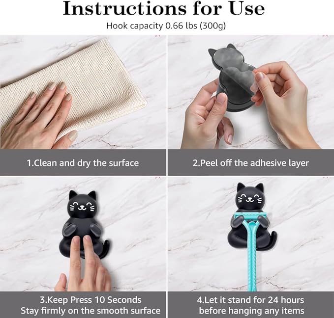 Cute Cat Razor Holder Shower, Black Cat Bathroom Decor, Cute Gadgets Leg Razor Holder, Funny Bathroom Decor Accessories for Women Mom Sister Friend Wife Girlfriend, Black Cat Gifts for Women
