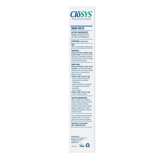 CloSYS Fluoride Toothpaste, 7 Ounce, Gentle Mint, Whitening, Enamel Protection, Sulfate Free