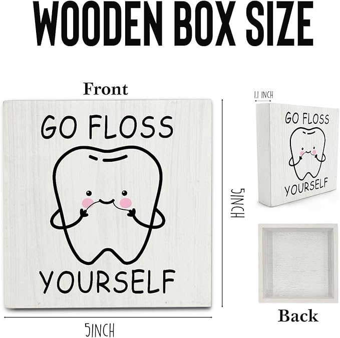 Medical Office Decor Wooden Signs,Doctor Gifts Wooden Box Sign,Doctor Gifts For Men,Dental Assistant Desk Tabletop Shelf Decoration, 5x5 Inches