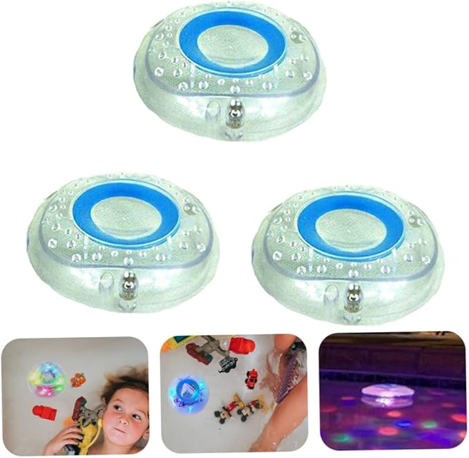 LED Floating Baby Bath Toys, Battery-Free Light-Up Shower Toys for Infants & Toddlers in Bathtub