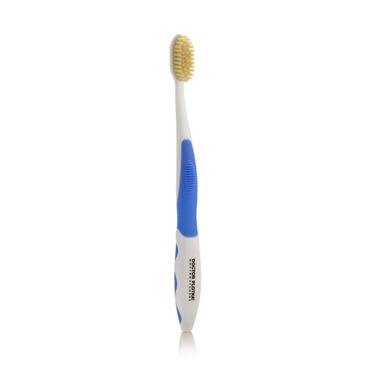 MOUTHWATCHERS Soft Flossing Manual Toothbrush for Adults, Blue, Ultra Clean, Good for Sensitive Teeth and Gums, by Dr. Plotka's
