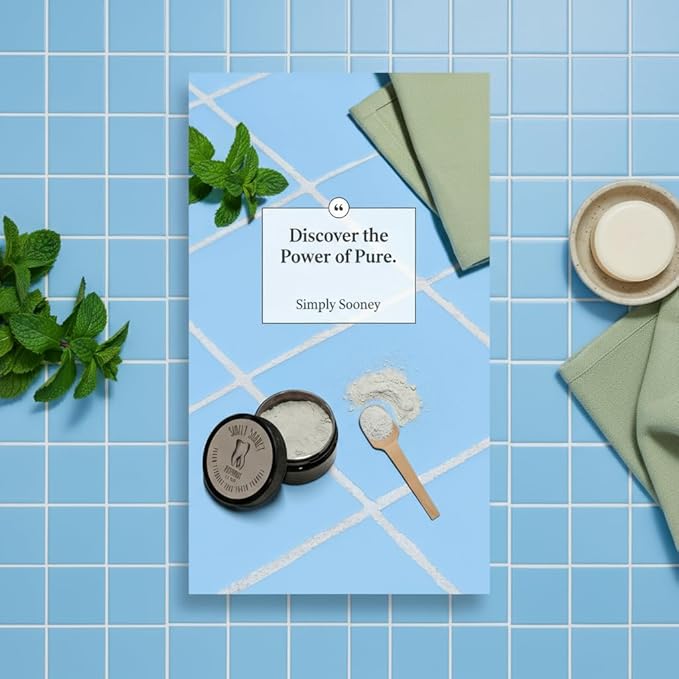 Remineralizing Organic Vegan Fluoride Free Tooth Powder Peppermint Formula I Zero Waste Refill I Stronger Teeth I Fresh Breath I with Xylitol for Cavities