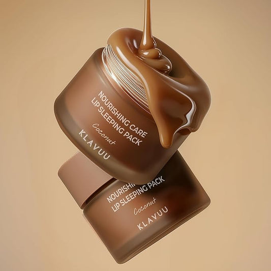 Klavuu Lip Mask Sleeping Pack (0.7oz) – Overnight Deep Hydrating Korean Lip Balm Treatment for Very Dry, Chapped Lips | Lip Lightening & Plumping with Instant Hydration | Gentle Exfoliating (Coconut)