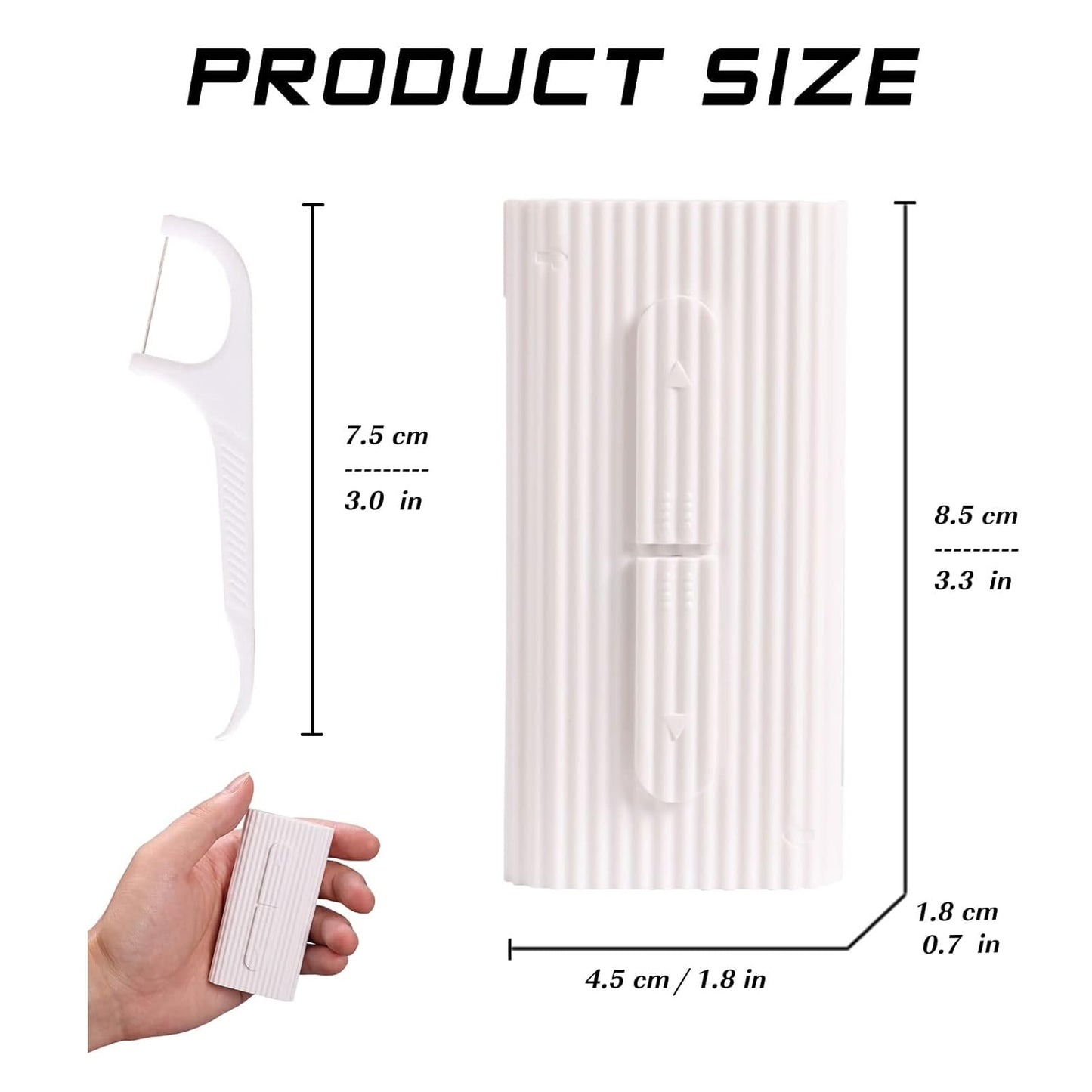 White Dental Floss Portable Case, Storage 10 Picks Adult Floss in Box. The Best Tool for Cleaning Teeth and Oral Care. Portable Travel Floss is Perfect for Dinners,Dating,Travel,Hotels.(White)