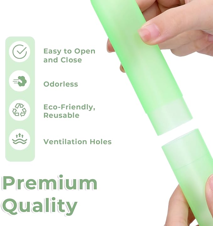 8 PCS Toothbrush Travel Case, Plastic Toothbrushes Covers Portable Tooth Brush Holder for Travel Toothbrush Holder Toothbrushes Container Protector Tooth Brush Case for Trip Camping Home Business