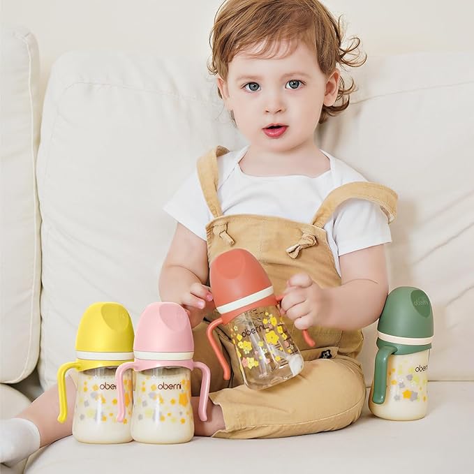 PPSU No Spill Sippy cups,Weighted Straw Toddler Water Bottle with Handle,Spill Proof Toddler Cup with Leakproof Spout for Baby 6-12 Months and Toddlers 1-3 (8 Ounce, Green, 1 Pack)