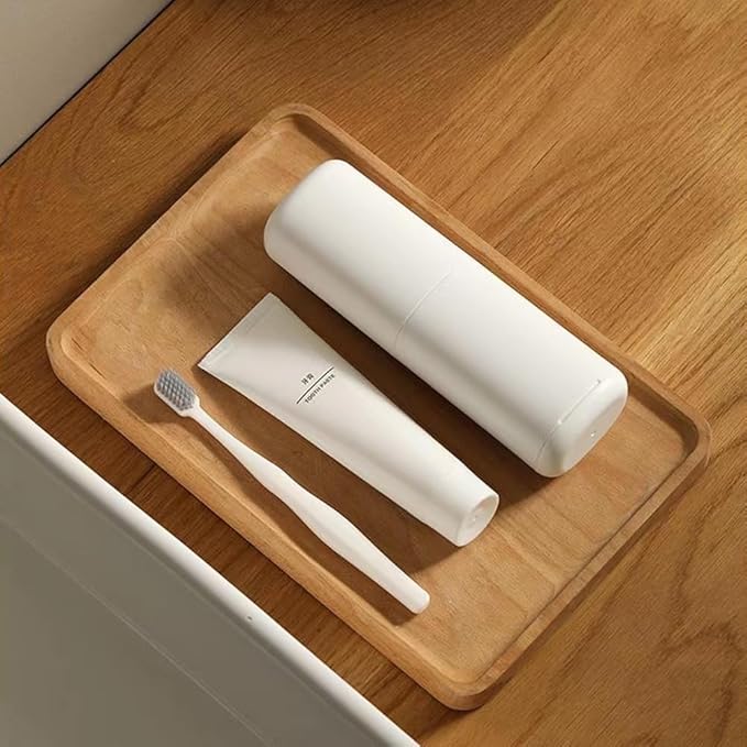 Travel Toothbrush Case Storage Toothbrush Container Cup Holder Portable Toothbrush Case for Home Outdoor Travel Cup Organizer